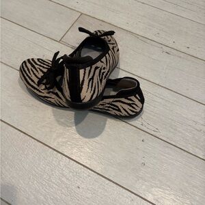 Zebra Print Ballet Flats with Bow